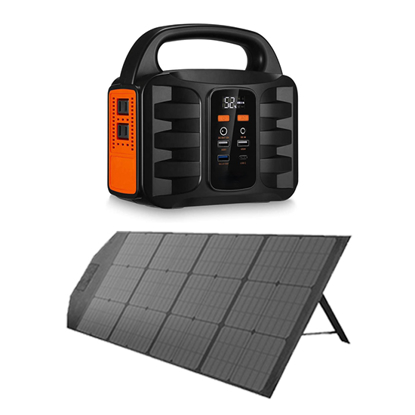 100W portable solar generator with solar panel