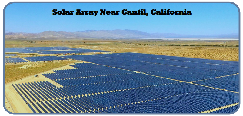 Solar array near cantil, California